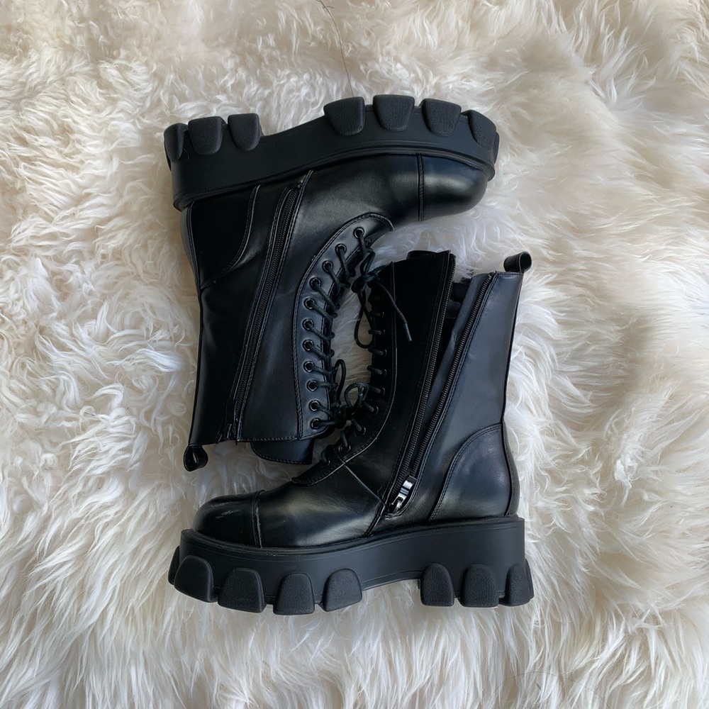 Tall combat boots